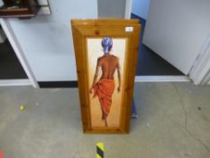 Two framed prints of African ladies