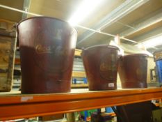 Set of three Coca Cola buckets