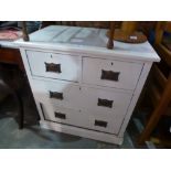 A small painted chest of drawers