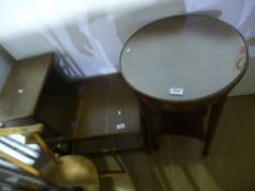 A mahogany occasional table and one other item