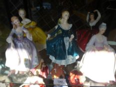 Six Royal Doulton figures of ladies