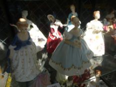 Six Royal Doulton figures of ladies