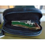 A boxed Franklin Mint Smith & Weston .44 revolver pocket knife with certificate