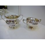 Double handle pedestal sugar bowl by Mappin and Webb Sheffield 1933. Trophy two handle raised