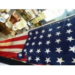 An old United States of America flag, probably linen