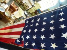 An old United States of America flag, probably linen