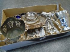 Quantity of silver plated items including large number of plated knives, forks, spoons, etc