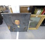 A 19th century oil portrait and two other oil paintings