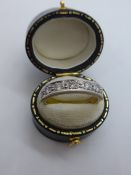 18ct yellow gold half eternity ring with 7 0.20 carat diamonds marked 750, size U, weight approx 7.