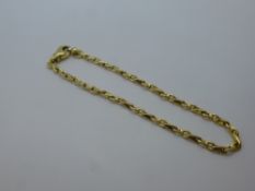 18ct yellow gold bracelet, matching the previous lot, marked 750, total weight approx. 9.5g