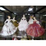 Four Royal Doulton figures of ladies and a similar limited edition Worcester figure - 5