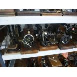 Ten various Victorian and later sewing machines
