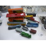 A quantity of Lone Star boxed and unboxed die cast trains and carriages, etc