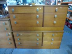 A pair of Stag teak chests of drawers