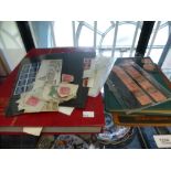 Three stamp albums and other loose stamps