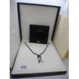 Cased Montblanc Signature necklace, with silver pendant marked 925