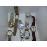 Collection of gents wristwatches, including Swiss, Pierre Cardin, etc