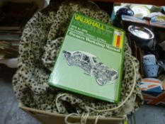 A box containing a set of Kumficar animal print seat covers, for a Vauxhall Victor, plus the
