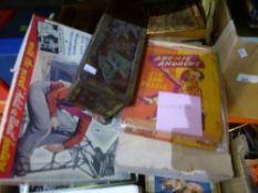 Two boxes of vintage jigsaw puzzles on various themes