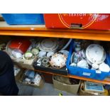 Four boxes of mixed china, etc