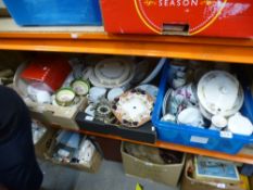 Four boxes of mixed china, etc