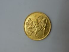 22ct half sovereign, young George head, 1914