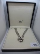 Cased Montblanc 'Caress of a Star' Sterling Silver toggle necklace