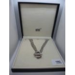 Cased Montblanc 'Caress of a Star' Sterling Silver toggle necklace