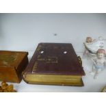 A Victorian musical photo album decorated boating scenes