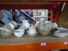 A quantity of Royal Worcester china to include cups, saucers, crescent plates, vegetable dishes