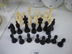 An ebony and ivory chess set