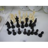 An ebony and ivory chess set