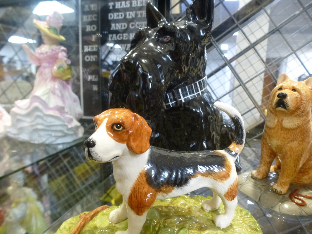 Two Royal Adderley dogs 'Scottie' and 'Westie' and four other dog figures - Image 6 of 6