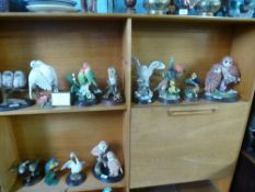 Country Artists; a quantity of bird figurines and similar