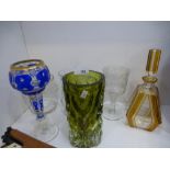 A quantity of mixed glass items, to include a White Friars vase, etc