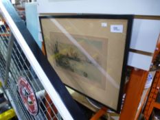 An original etching by Henry G Walker, signed and titled in pencil, of 'Scarborough Harbour'