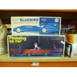 A boxed Bluebird landspeed record car, and a boxed tin Rolls Royce