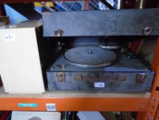 An ALBA Mastrophonic portable deluxe gramophone with a Ferranti VHF radio