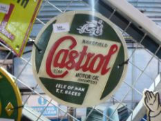 Round Castrol sign