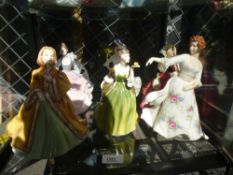 Six Royal Doulton figures of ladies