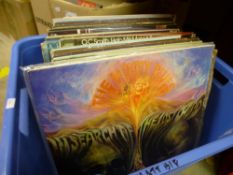 Box of 70s Rock and Roll, and Pop vinyl LPs to include the Kinks, Moody Blues and Simon & Garfunkel