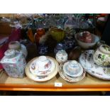 A selection of oriental china including ginger jars, vase, plates, etc