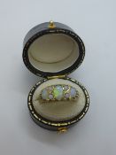 9ct yellow gold opal dress ring, size Q, marked 375, size 3.6g