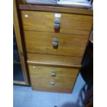A pair of Stag teak two drawer bedside chests