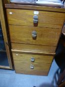 A pair of Stag teak two drawer bedside chests