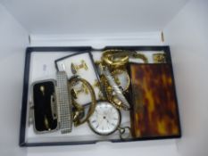 Seiko wristwatch, pocket watch, cufflinks, etc