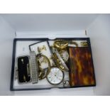 Seiko wristwatch, pocket watch, cufflinks, etc