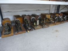 Ten versions Victorian and later sewing machines