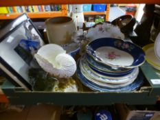 A box of china, to include Coalport floral dishes, etc