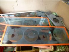 Three trays of Magic lantern glass slides and similar to include Nursery and Religious examples